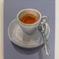 Espresso on Soft Periwinkle - Reserved for Auction