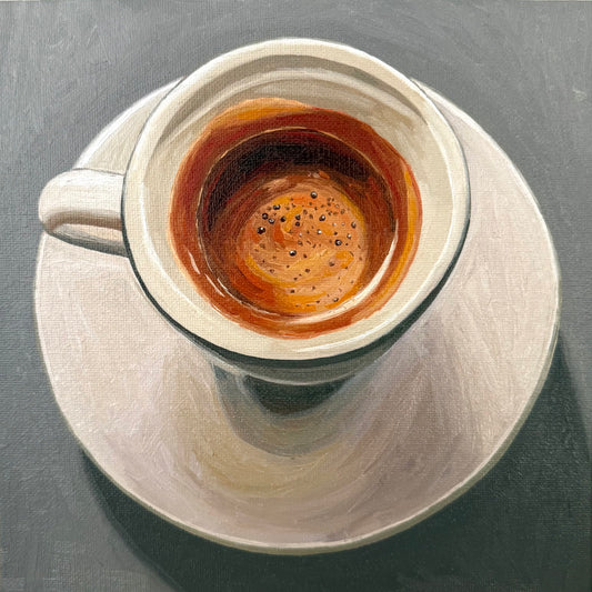 Espresso on gray - Reserved for auction