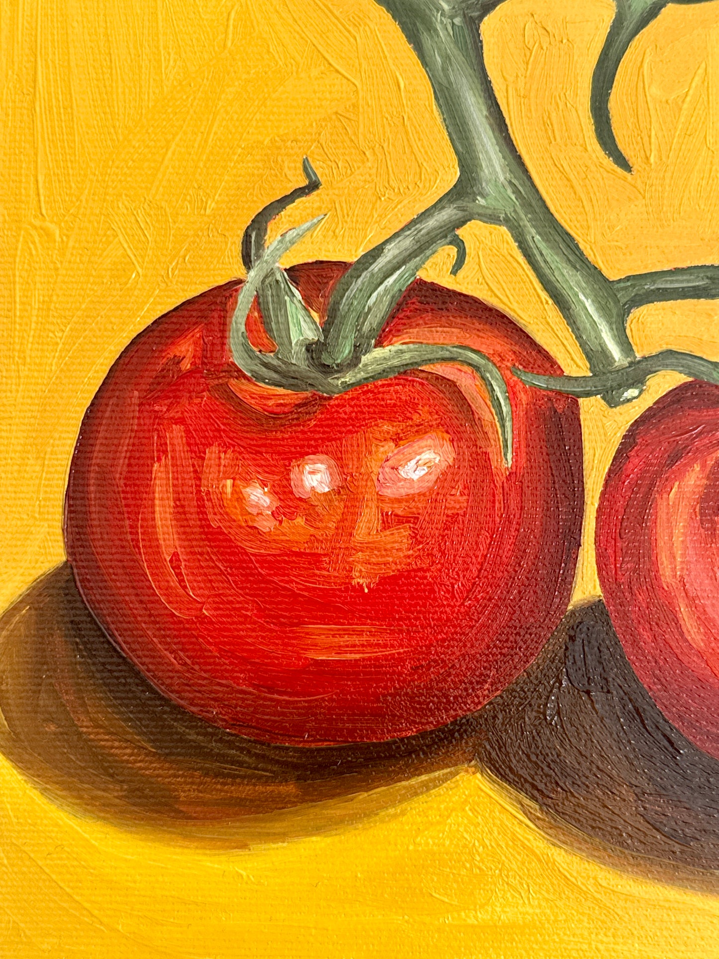 Quirky Tomatoes on Mustard Yellow