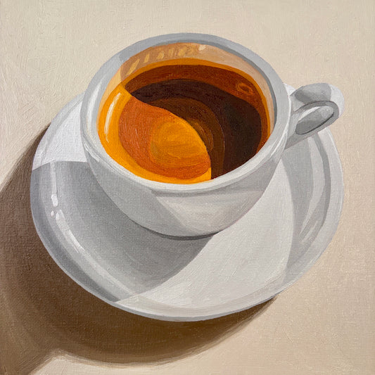 Espresso on beige
