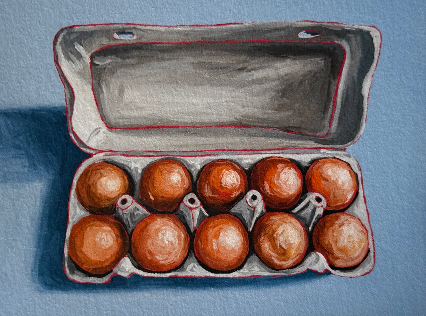 Eggs on Blue