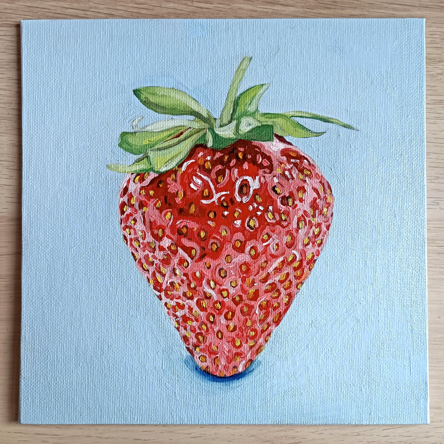 Strawberry on Blue