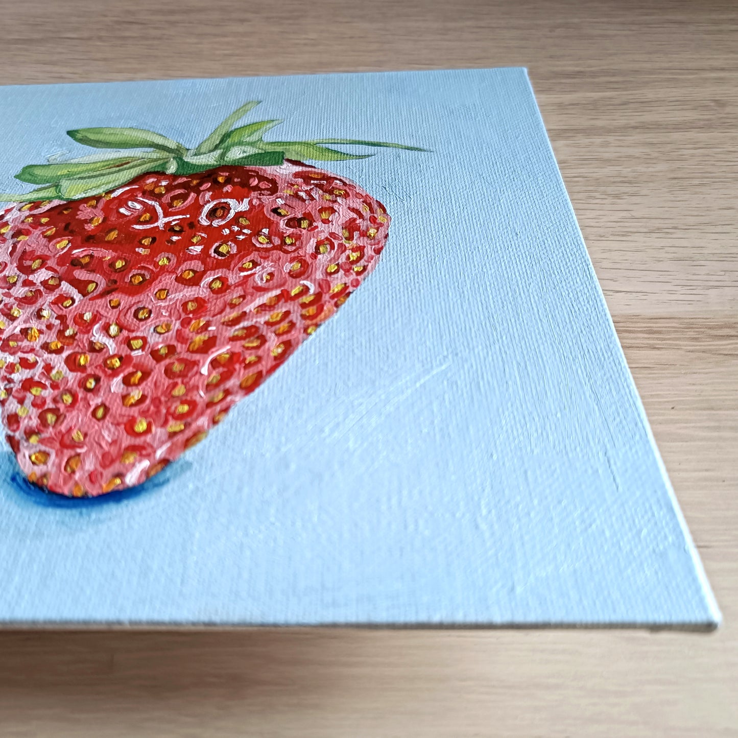 Strawberry on Blue