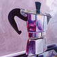 Moka Pot on Purple