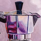 Moka Pot on Purple