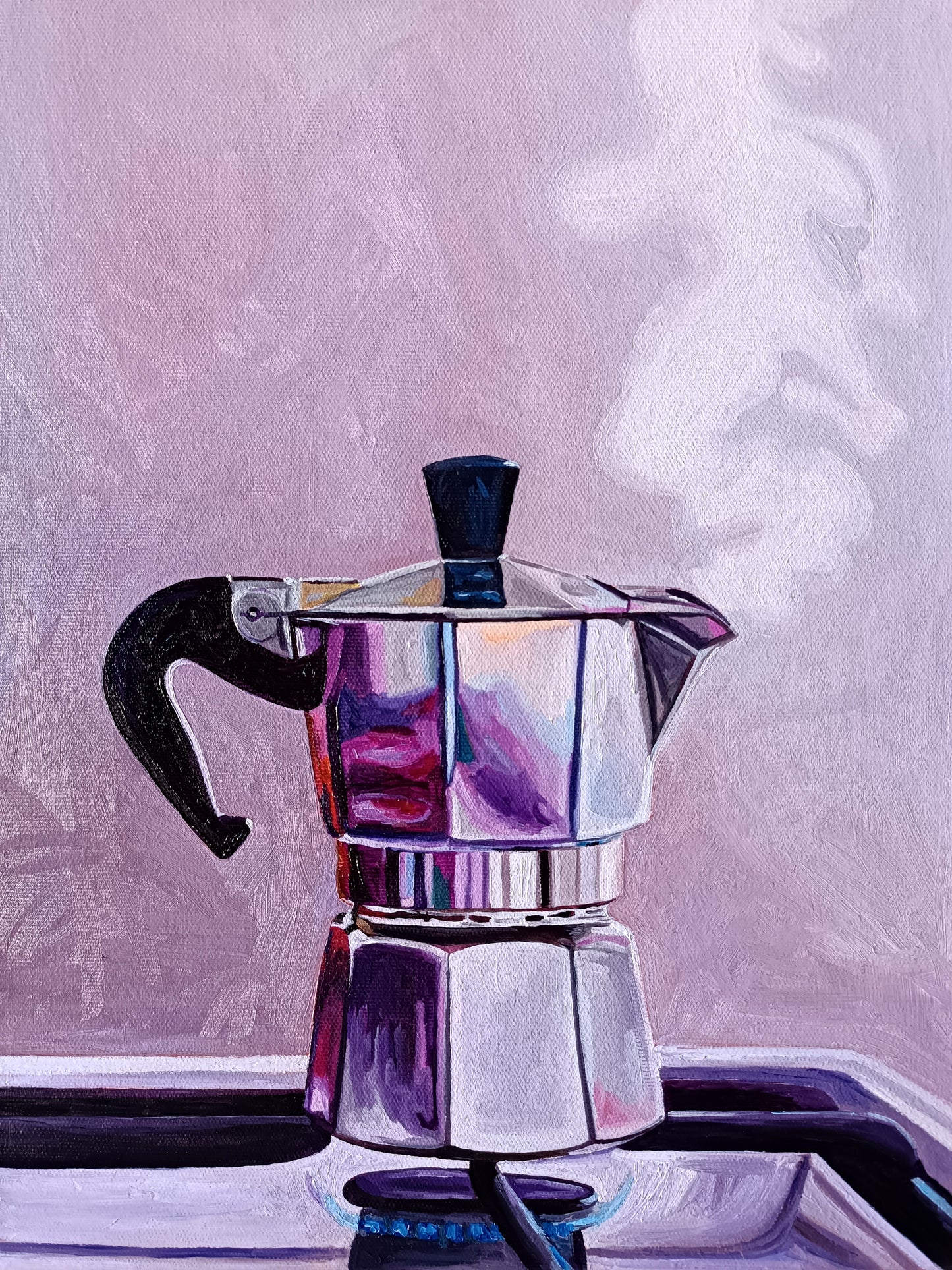 Moka Pot on Purple