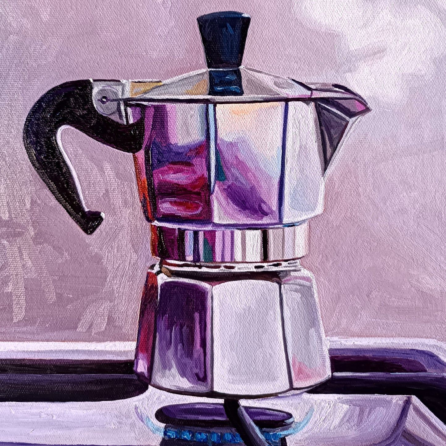 Moka Pot on Purple