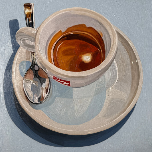 Espresso on blue