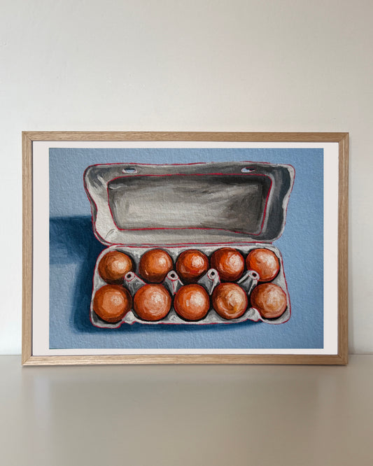 Eggs on Blue