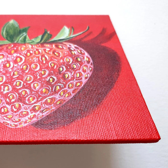 Strawberry on Red